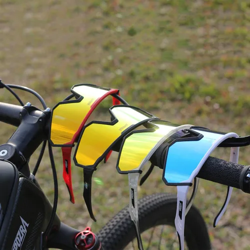 Vista 7 de Gafas de ciclismo polarizadas con 3 lentes intercambiables, gafas de equitación, béisbol, correr, esquí, deportes