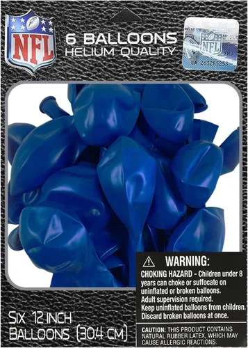 Vista 2 de Dallas Cowboys - Globos de látex azul marino, 12 pulgadas (paquete de 6), únicos, duraderos y llamativos, perfectos para fiestas y decoraciones