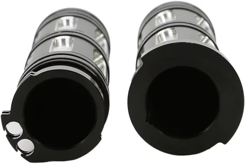 Vista 4 de Manijas de manillar CNC de alta resistencia de 1" para Touring Sportster Dyna Softail V-Rod (negro)