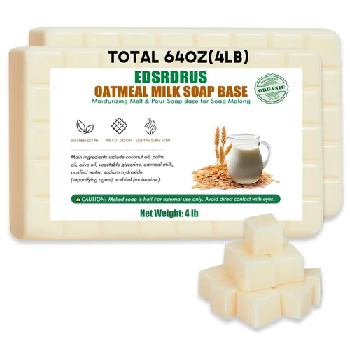 Vista 19 de EDSRDRUS Base de jabón aromática de 1 libra hecha a mano con aloe vera y aceite de coco, base de jabón hidratante para derretir y verter