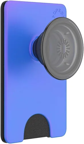 Vista 6 de Cartera para teléfono PopSockets con agarre expandible para teléfono, tarjetero para teléfono, PopWallet sólido - Neo Noir