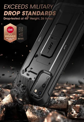 Vista 4 de SUPCASE Funda para Samsung Galaxy S20 FE 5G con Protector de Pantalla (Unicorn Beetle Pro), [Soporte Integrado y Clip para Cinturón] Funda