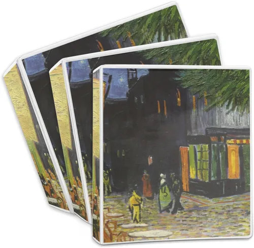 Vista 3 de Cafe Terrace at Night (Van Gogh 1888) - Carpeta de 3 anillas, 1 pulgada