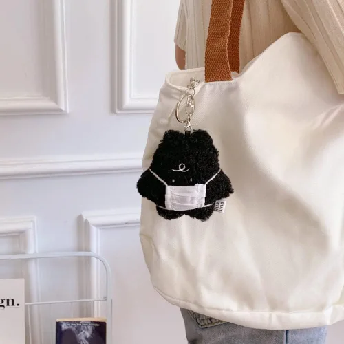 Vista 7 de Sunfans Llavero de oso de felpa para hombres y mujeres, con diseño de oso de gran capacidad
