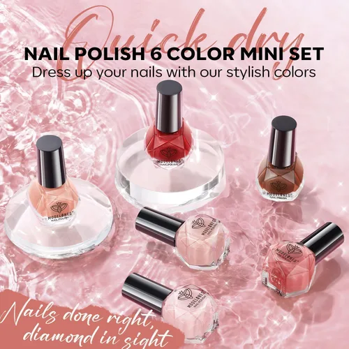 Vista 4 de Modelones Esmalte de Uñas en Gel de 6 Colores, Set de Esmaltes de Uñas en Gel Sheer Nude Mini, Esmaltes de Uñas en Gel Natural de Colores Rojo