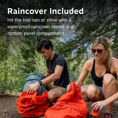 Vista 5 de Osprey Sirrus 24L Mochila de Senderismo para Mujeres - Mochila de Día Ajustable con Cubierta Impermeable para Lluvia y Bolsillos para Botellas, Gris