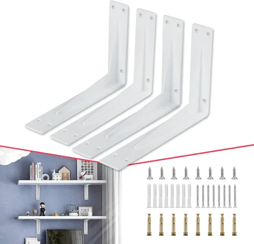 Vista 13 de CLT Soporte de Estante (Negro), 6 Pulgadas y Cuarto de Pulgada (1/5") de Grosor - Carga Máxima: 220 lb Rústico Industrial Moderno Granja Resistente