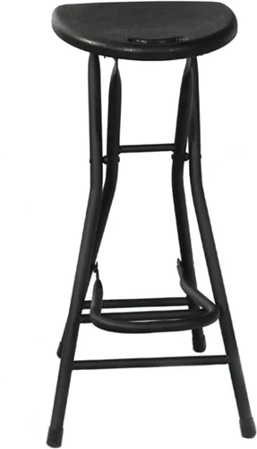 Vista 10 de Taburete de bar plegable de 28 pulgadas con respaldo, taburete plegable portátil Counter Height Foldable Stool,Tall Bar Stools for Outdoor Camping