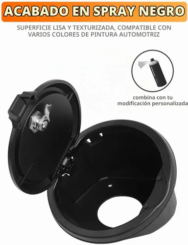 Vista 3 de Savadicar Cubierta de tapa de gas con bloqueo, puerta de tanque de combustible con cerradura compatible con Jeep Wrangler JL JLU 4XE 2018-presente