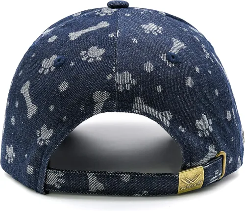 Vista 4 de Waldeal Gorra bordada de béisbol con diseño de perro para mujer, diseño de pata de jacquard, regalo para amantes