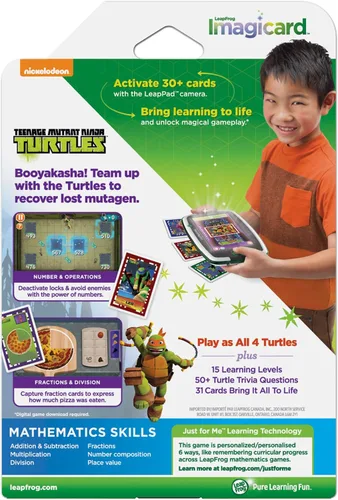 Vista 5 de LeapFrog Imagicard Teenage Mutant Ninja Turtles Juego de Aprendizaje (para Tabletas LeapPad) Juguete