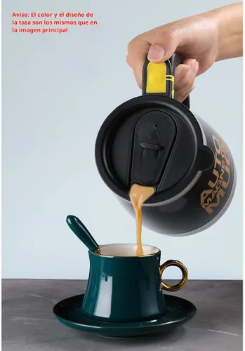 Vista 5 de CuteInnovation - Taza recargable autoagitable, magnética, eléctrica, de acero inoxidable, para oficina, cocina, viajes, hogar, café, té, chocolate