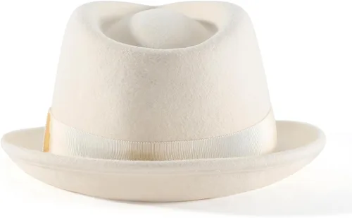 Vista 46 de Home Prefer Sombrero de invierno de fieltro de lana para hombre Sombrero de ala corta Fedora