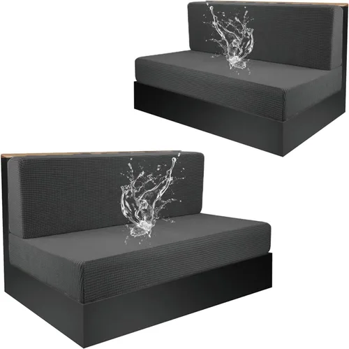 Vista 16 de Funda elástica para cojines de comedor de caravana, asiento de cabina de sofá jacquard para banco de automóvil de cámper