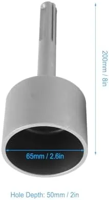 Vista 6 de Controlador de poste en T, vástago de 5 hoyos, acero de 7.9 in de longitud, poste de mano Pounder T, accesorio para poste de valla SDS-MAX U poste