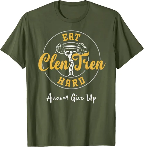 Vista 51 de Culturismo: Comer Clen Tren Hard Anavar Give Up - Camiseta de gimnasio, Negro