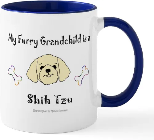 Vista 23 de CafePress Angel Shih Tzu In Clouds Taza de café de cerámica de 11 oz (11.0 fl oz)