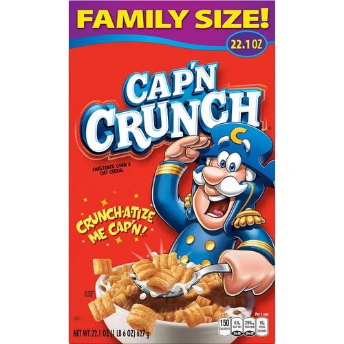 Vista 4 de Cap'n Crunch Cereal, Original, caja de 22.1 onzas