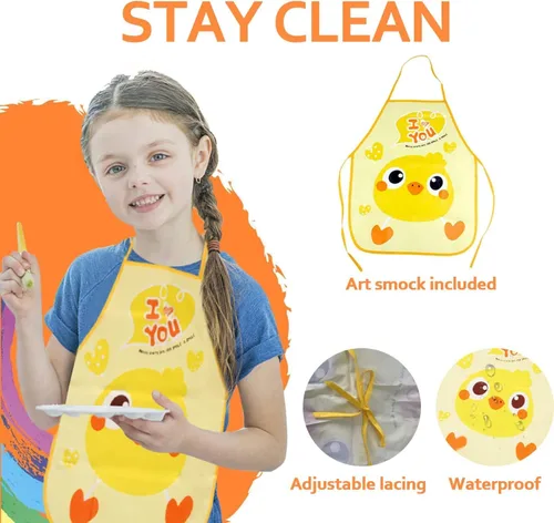 Vista 9 de Suministros de Arte, Set de Arte de 297 Piezas Kit de Dibujo para Niñas Niños Artistas, Caja de Regalo de Arte de Lujo con Caballete Plegable