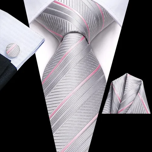 Vista 120 de Dubulle Corbata tejida de cachemira para hombre y gemelos de pañuelo para hombre, conjunto de gemelos para boda formal y negocios