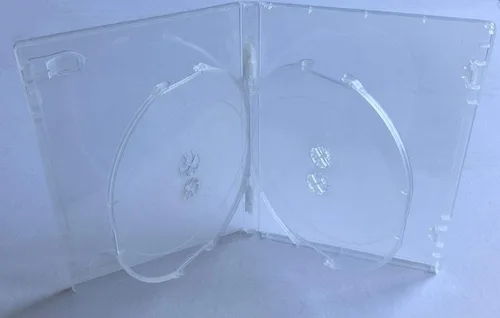 Vista 4 de Viva Elite 1 funda de repuesto para DVD sólido súper transparente Quad Hold 4 discos con solapa giratoria de 0.551 in