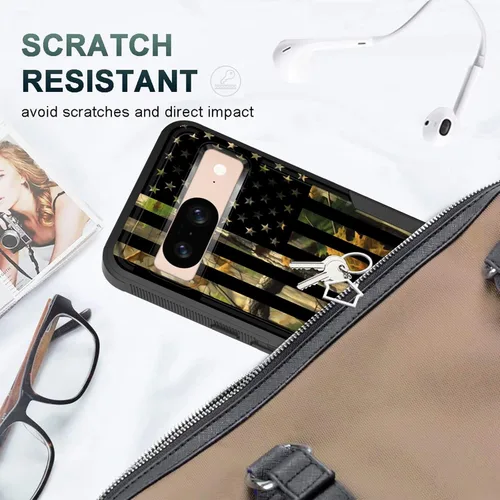 Vista 4 de Funda para Pixel 6A, funda híbrida de doble capa resistente a prueba de golpes de policarbonato duro de silicona suave TPU para Google Pixel 6A