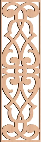 Vista 135 de 9 3/8"W x 24 3/8"H x 1/4"T Bellaire Decorativos Paneles de pared de madera calado, abedul