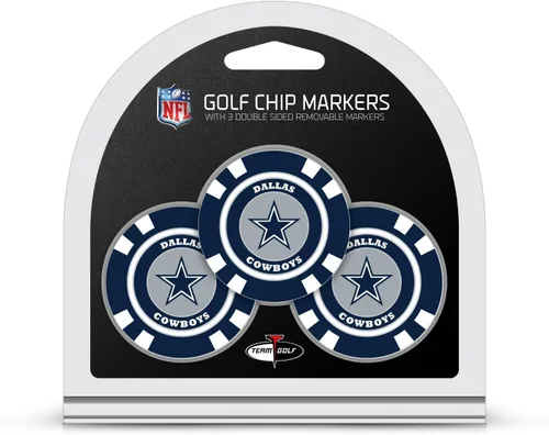 Vista 17 de Team Golf Tamaño de fichas de póquer de la NFL con marcadores de esmalte de doble cara más pequeños