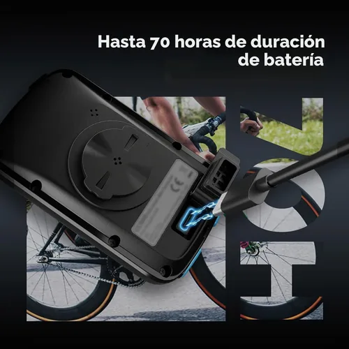 Vista 3 de GEOID CC500 Bike Computer GPS, velocímetro inalámbrico para bicicleta, ANT+ Bluetooth 2.5 pulgadas Bicicleta, IPX6 impermeable ciclismo computadora