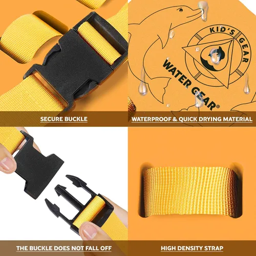 Vista 6 de Water Gear, flotador para espalda, flotador con división gradual (naranja)