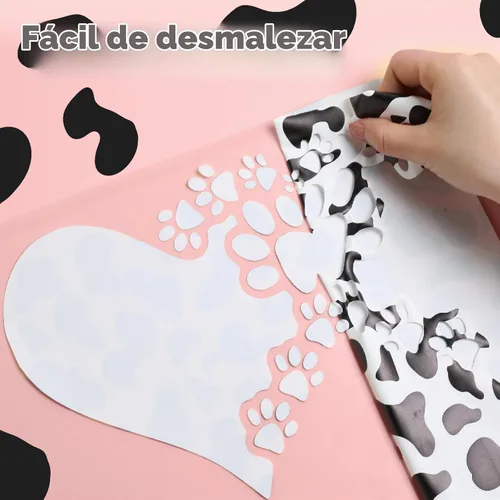 Vista 5 de HTVRONT Vinilo HTV con estampado de vaca, vinilo para planchar con patrón A-Animal Impreso