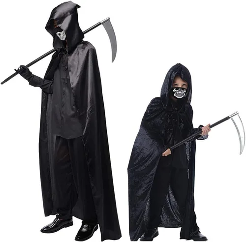 Vista 2 de Unisex capa con capucha Role Cape familia batas trajes de longitud completa