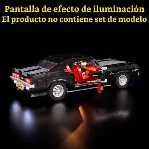 Vista 6 de GEAMENT Kit de luces LED compatible con Lego Chevrolet Camaro Z28 - Juego de iluminación para modelo Creator 10304 (modelo no incluido)