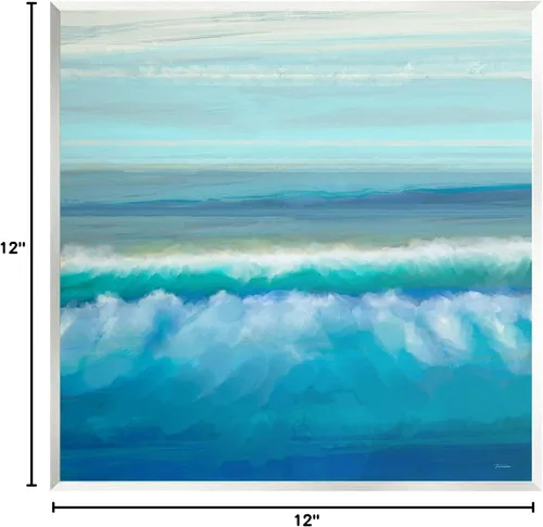 Vista 10 de Stupell Industries Arte de pared de madera cepillada con ondas de mar estrelladas, diseño de Michael Tienhaara