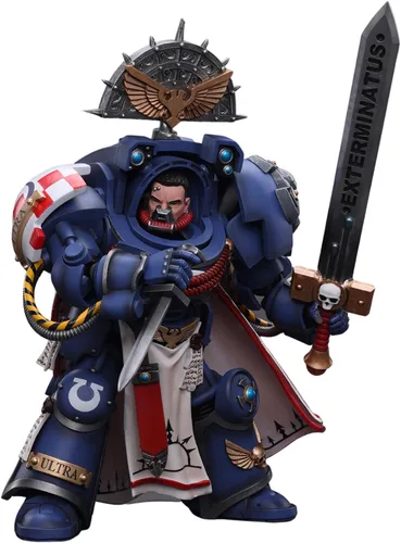Vista 2 de JOYTOY Warhammer 40,000 figuras de acción 1/18 Ultramarines Terminator Captain Collection Model Figures (4.88 pulgadas)