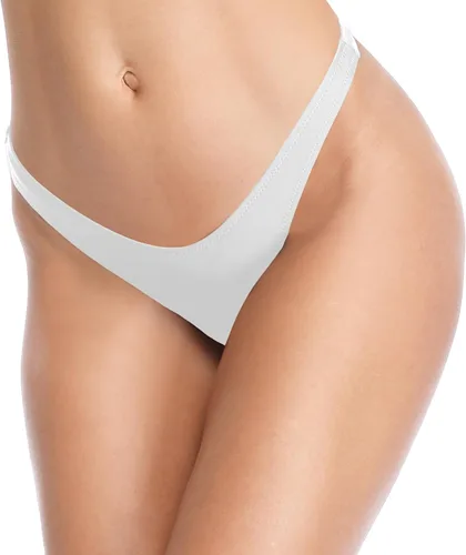 Vista 3 de SHEKINI Women's Thong Bikini Bottom High Cut V Cheeky Brazilian Swimsuit Bottom