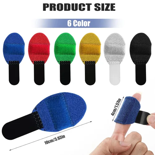 Vista 2 de TOYMIS 6 férulas de gatillo para dedos, férulas de tela suave para dedos pequeños, mazo, férulas para dedos para artritis, protección de dedos