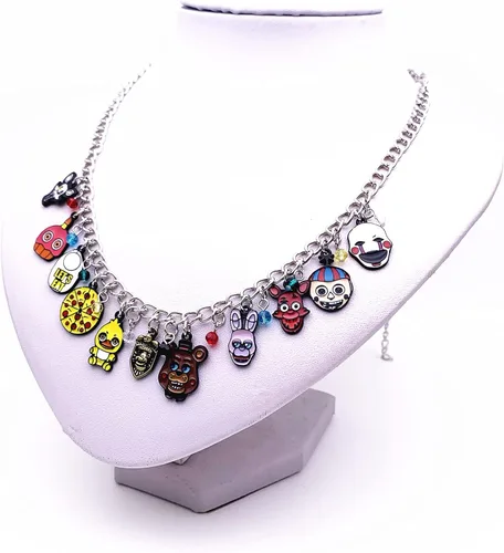 Vista 6 de DreamWater Collar de terror Five Night Freddy, regalos para niña y mujer, Zinc, 0