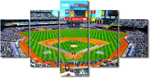 Vista 49 de Arte para pared, lienzo para estadio deportivo, arte para pared, diseño de campo de Wrigley en Chicago, pinturas de Chicago, impresiones sobre