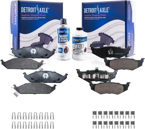 Vista 146 de Detroit Axle - Pinza de disco del lado del acompañante + pastillas de freno de cerámica de repuesto para Lexus HS250H Toyota RAV4 Prius V Scion xB