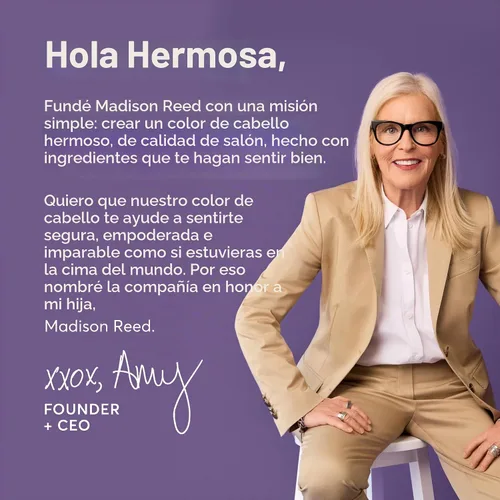 Vista 8 de Madison Reed - Kit de tinte radiante para el cabello, tinte permanente para el cabello, 100 % cobertura de canas, sin amoníaco, negro Parma 2.5NNN