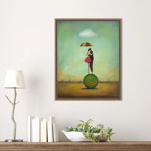 Vista 6 de Amanti Art Lienzo enmarcado para pared, 20 x 16 pulgadas, romance de circo, por Duy Huynh, lienzo enmarcado para pared, obras de entretenimiento