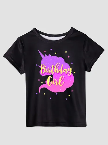 Vista 5 de Doctor Unicorn Conjunto de cumpleaños para niñas, vestido con falda de tutú, camiseta de unicornio, diadema y banda de satén