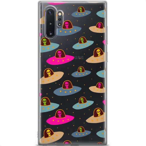 Vista 6 de Mertak Funda compatible con Samsung Galaxy A73 A72 5G A71 A70 A53 A52 A32 A50 A21s Spaceship UFO protectora ligera diseño de espacio alienígena