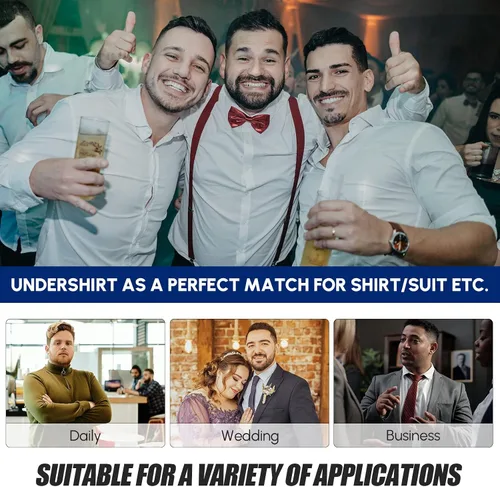 Vista 7 de Aptoco Camisas de compresión para hombre, chaleco para hombre de ginecomastia