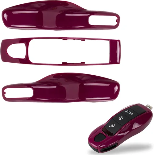Vista 11 de Funda de llavero pintada de 3 piezas de repuesto - Compatible con llavero Porsche, MK1 (Gris Ágata)