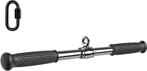 Vista 13 de SELEWARE Accesorios de máquinas de cable de barra recta giratoria para gimnasio, barra de tracción barra de presión con mango de goma