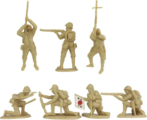Vista 5 de BMC WW2 Japonés Ejército de Plástico Hombres - 30 Soldados Imperiales de Japón 1:32 Figuras