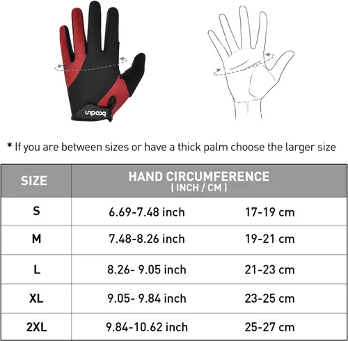 Vista 6 de Arcweg Guantes de ciclismo de dedo completo que absorben los golpes y antideslizantes guantes de bicicleta de montaña para hombres y mujeres guantes