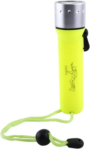 Vista 6 de Linterna de buceo LED, impermeable 180LM buceo luz LED antorcha con correa de mano para deportes submarinos